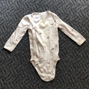 Carter's Cream Onesie with Animal Print